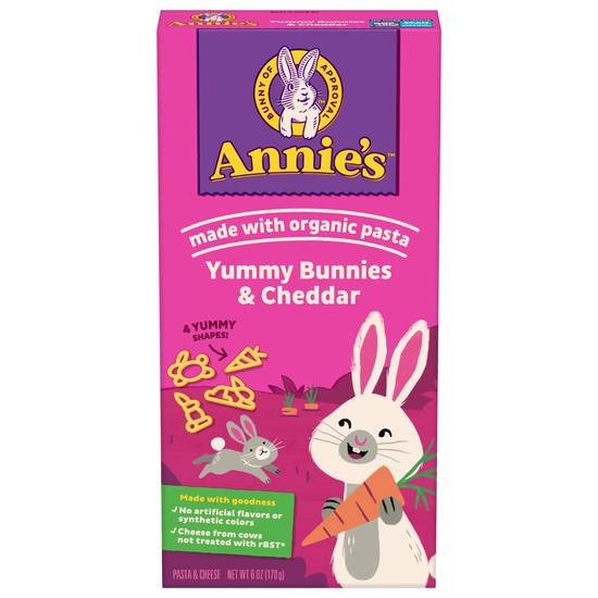 Annie's Yummy Bunnies & Cheddar Pasta & Cheese