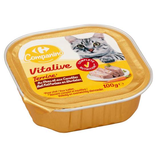 Carrefour Companino Vitalive Terrine met Kalfsvlees en Wortelen 100 g