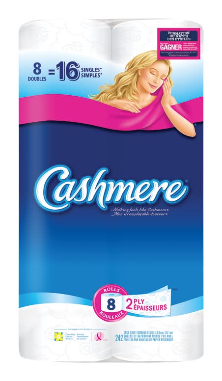 Cashmere papier hygiénique 2 épaisseurs - 2 ply bathroom tissue (8 unités)
