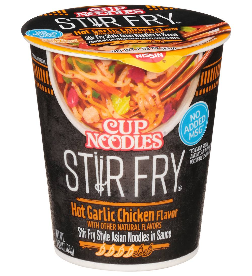Nissin Stir Fry Hot Garlic Chicken Flavor Noodles (3 oz)