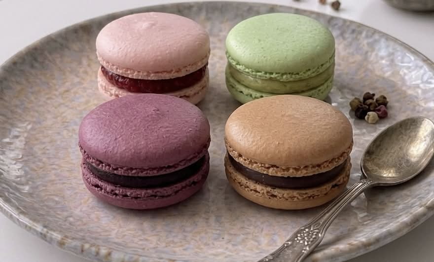Quatre. Macarons.
