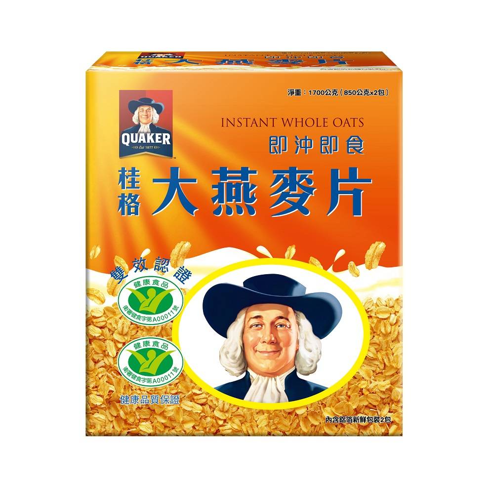 桂格即沖即食大燕麥片1700g <1700g克 x 1 x 1Box盒>