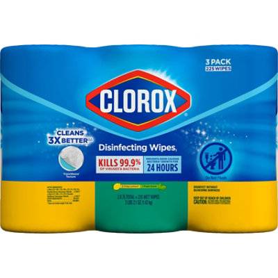 Clorox Wipes Bleach Free Disinfecting Cleaning Wipes Value Pack - 3-75 Count