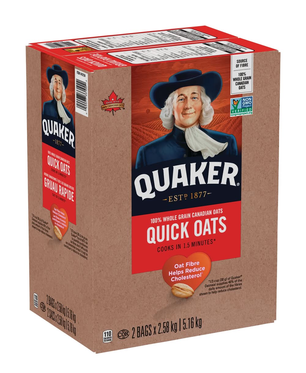 Quaker - Ensemble De 2 Boites De Gruau Rapide / Quaker Quick Oats, 5.16 Kg