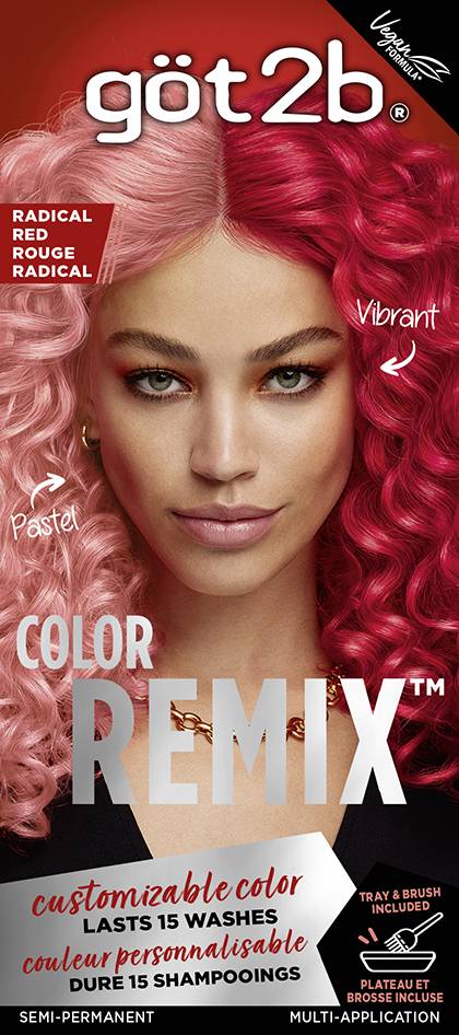 Got2b Color Remix Customizable Semi-Permanent Hair Color (radical red)