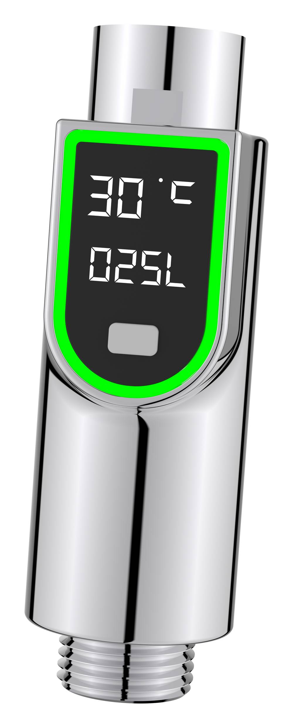 Conector medidor de caudal e temperatura cromado Ekogest