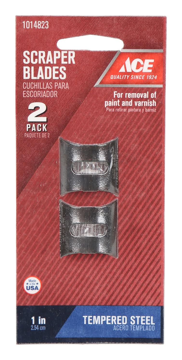 ACE 1 In. W High Carbon Steel Double Edge Paint Remover Replacement Blades