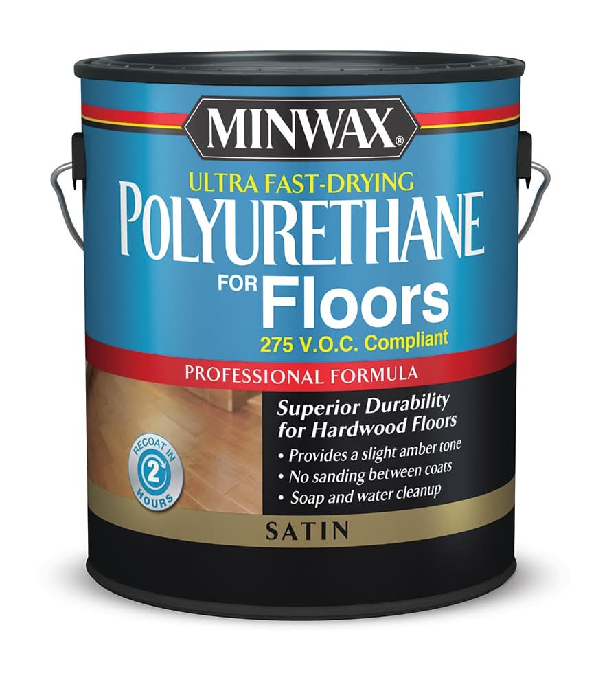 Minwax Polyurethane for Floors Clear Satin Water-based Interior Polyurethane ( 1-gallon )