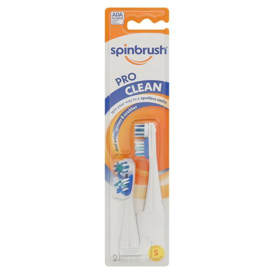 Spinbrush Pro Clean Replacement Brush Heads (2 ct)