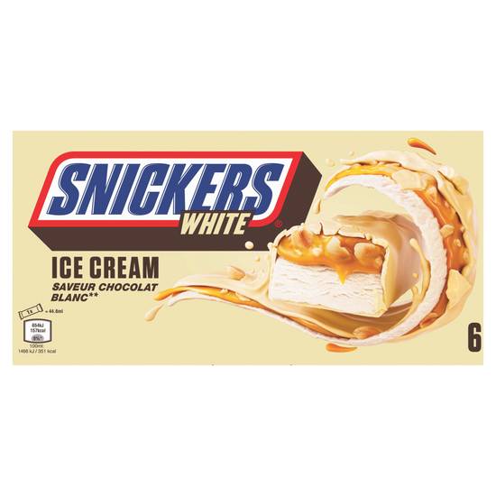 Snickers - Glace white (caramel, cacahuètes, chocolat blanc)