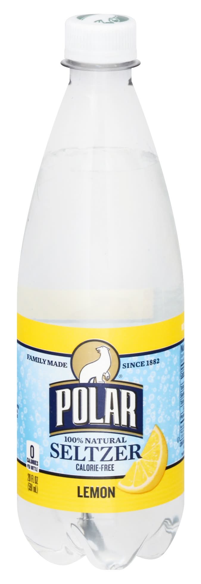 Polar Flavored Seltzer Water, Lemon (20 fl oz)
