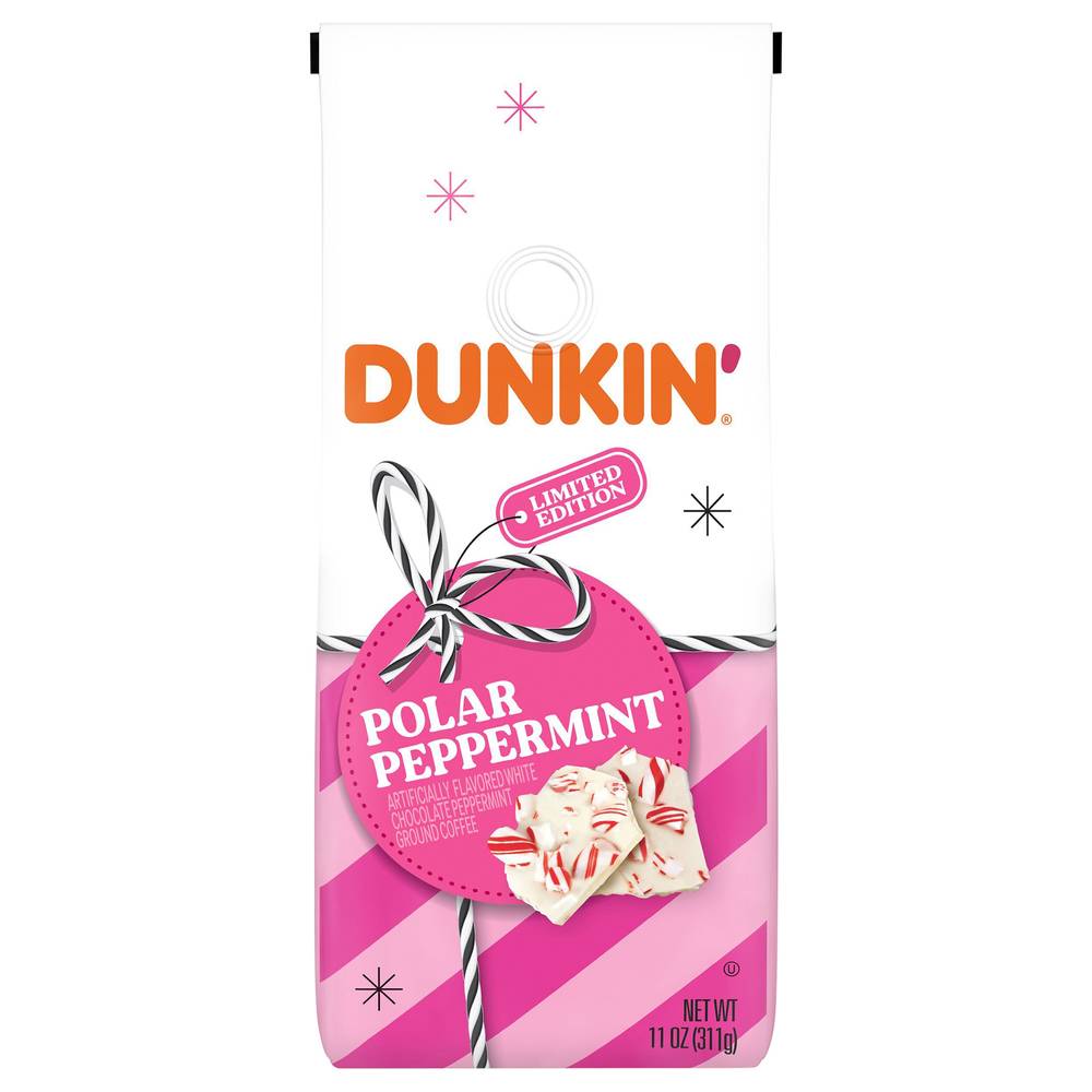 Dunkin' Polar White Chocolate Peppermint Ground Coffee (11 oz)