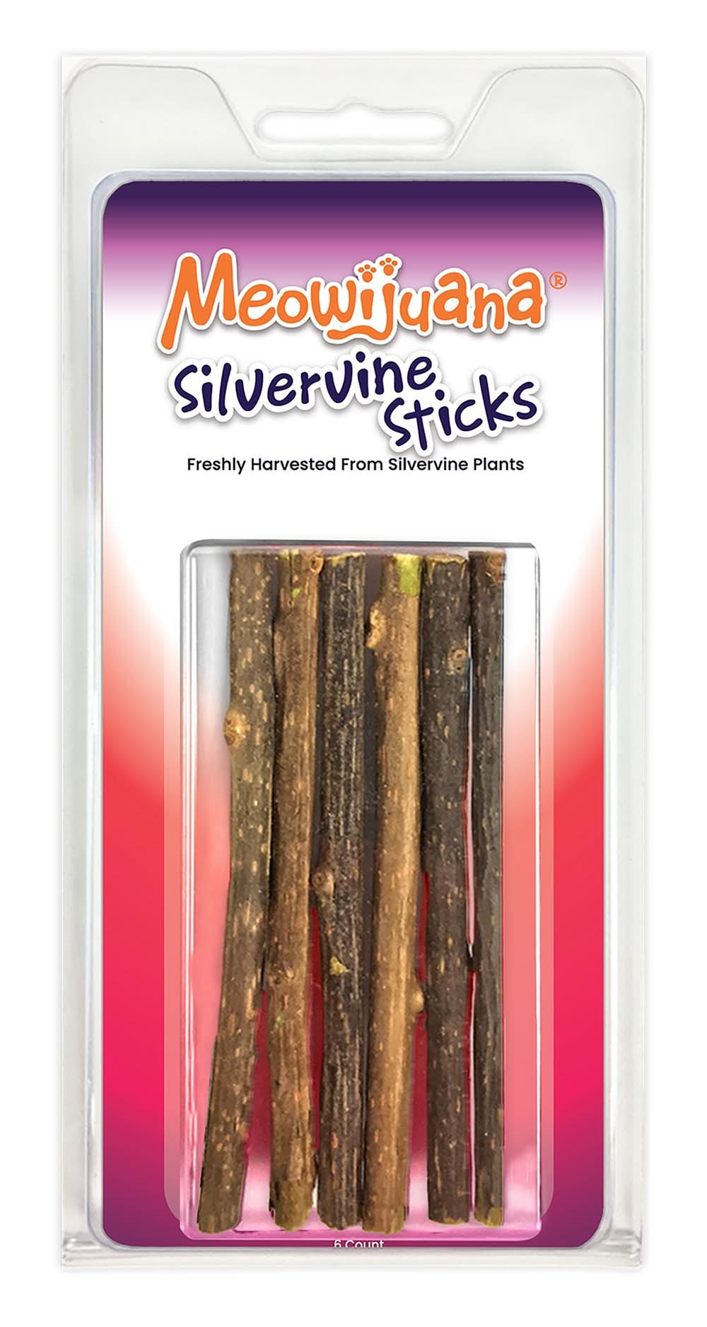 Meowijuana® King-Size Silvervine Chewing Sticks - 6 Pack