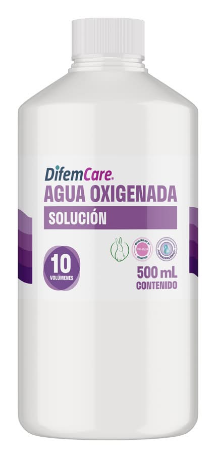 Agua Oxigenada Difem Care 10 Volúmenes 500 mL