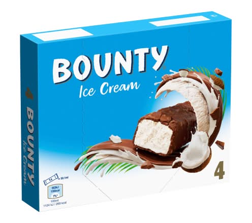 Bounty Chocolate & Coconut, Ice Cream Bars (4 x 50.1ml)