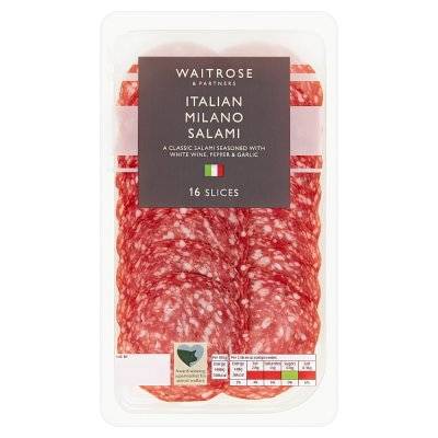 Waitrose & Partners Italian Milano Salami Slices (16 ct)