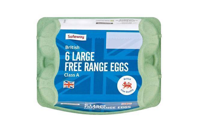 Safeway Eggs Large Free Range 6pk