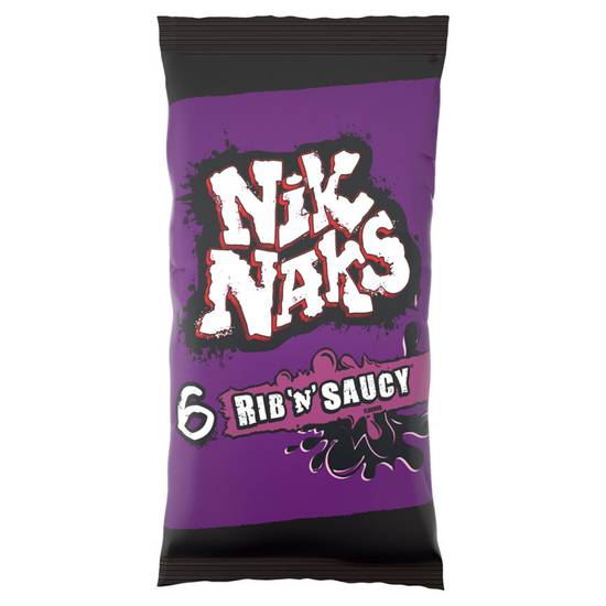 Nik Naks Rib 'N' Saucy Multipack Crisps 6 Pack