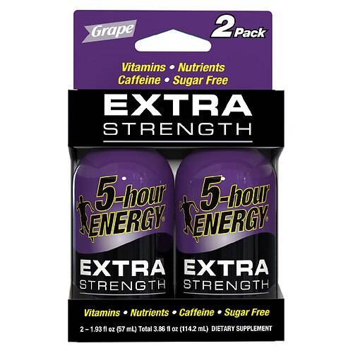 5-Hour ENERGY Shot, Extra Strength Grape - 1.93 oz x 2 pack