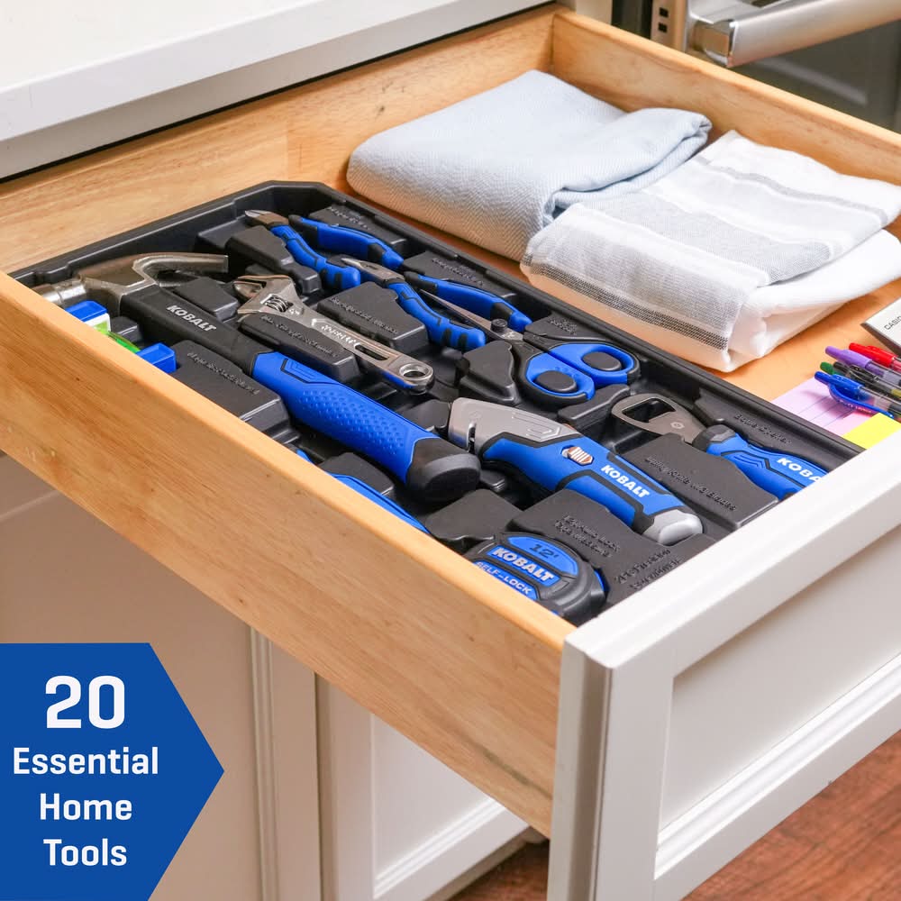 Kobalt 20 -Piece Blue Household Tool Set with Hard Case | Postmates