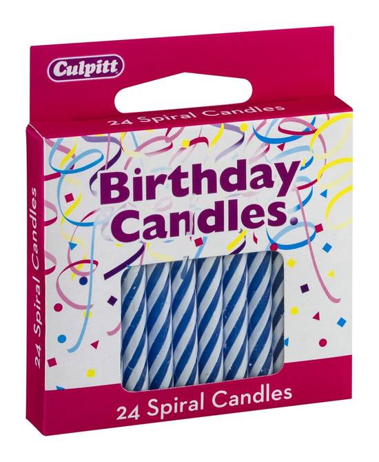 Culpitt Spiral Birthday Candles (24 ct)