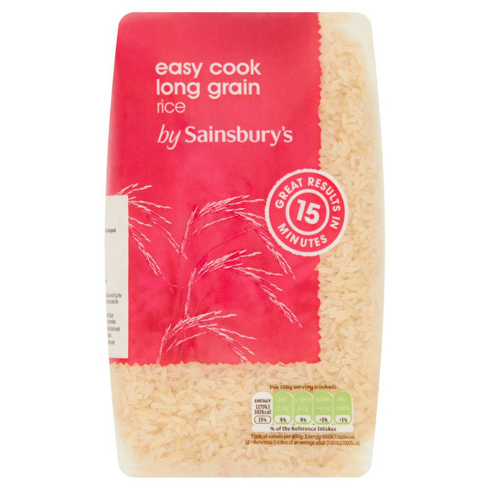 Sainsbury's Easy Cook Long Grain White Rice 1kg