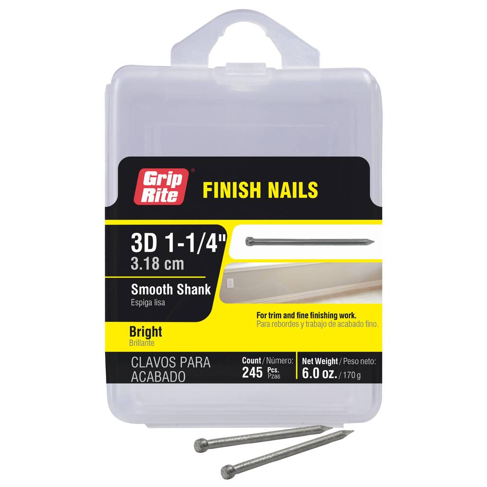 Grip-Rite 1-1/4-in 16-Gauge Yellow Zinc Finish Nails (245-Per Box) | 3F6OZ