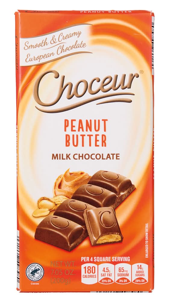 Choceur Milk Chocolate Bar, Peanut Butter (7.05 oz)