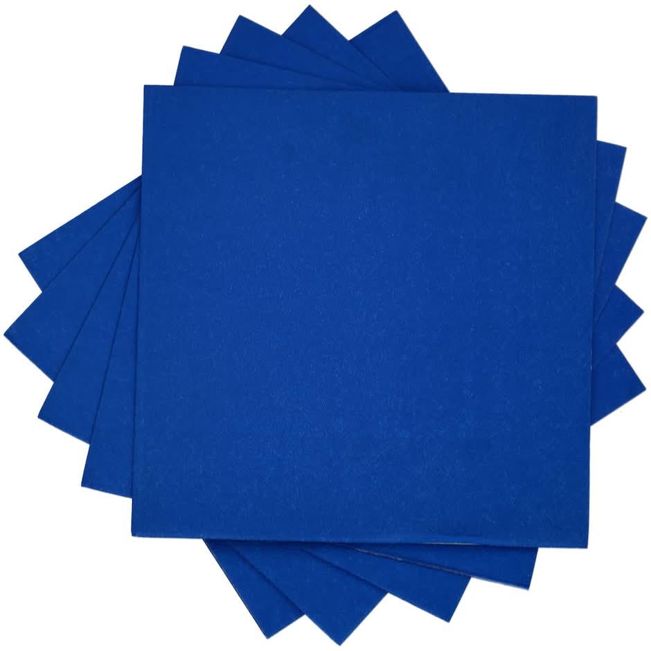 Paper Lunch Napkins, 6.5x6.5 in, Royal Blue (30 ct)