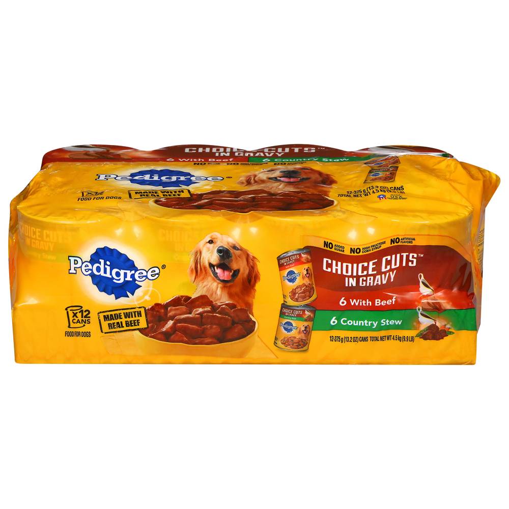 Pedigree Choice Cuts in Gravy, Beef & Country Stew Variety pack (9 lbs)