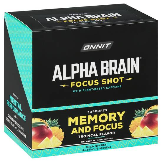 Onnit Alpha Brain Tropical Memory and Focus Shot (6 ct)