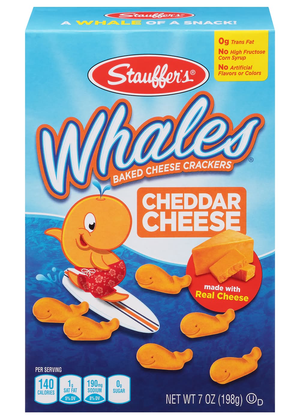 Stauffer's Whales Cheddar Cheese Baked Crackers (7 oz)