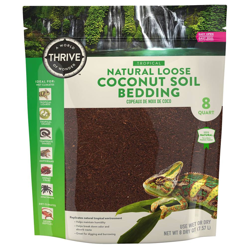 Thrive Natural Loose Coconut Soil Reptile Bedding (Size: 8 Qt)