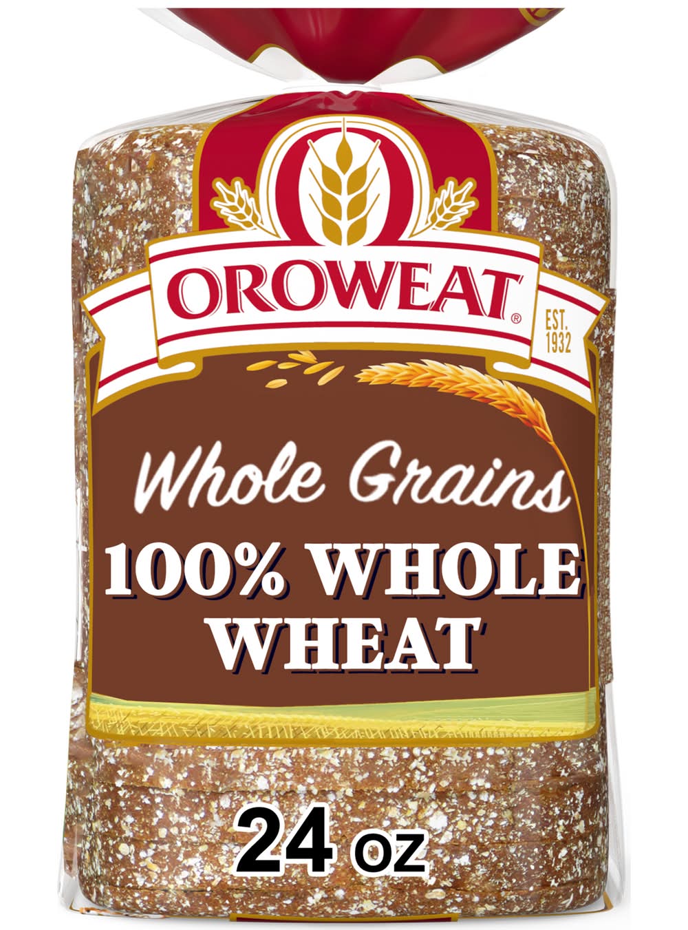 Oroweat Whole Grains 100% Wheat Bread (24 oz)