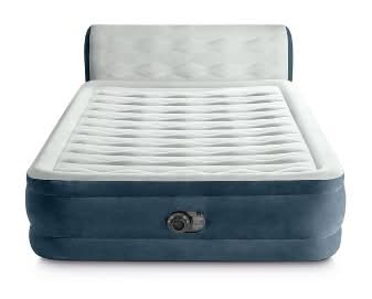 Intex Pillow Top Air Mattress With Electric Pump & Headboard, Queen