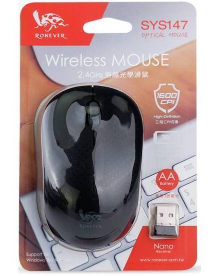 RONEVER 2.4G無線光學滑鼠(黑)#SYS147#4711542643513