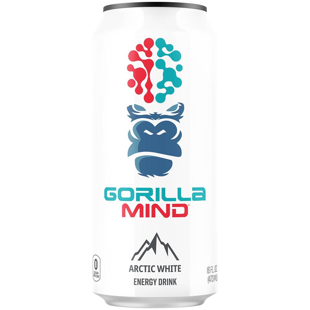 Gorilla Mind Energy Drink (12 pack, 16 fl oz) (arctic white)