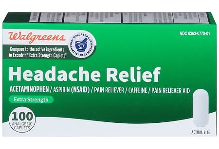 Walgreens Extra Strength Headache Relief Caplets (100 ct)