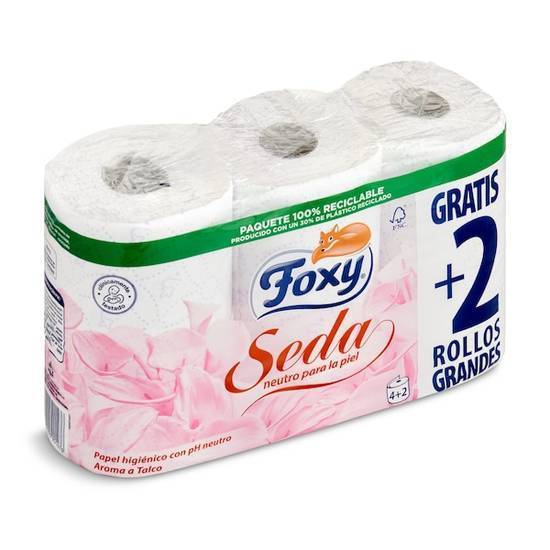 Papel higiénico Foxy bolsa 6 unidades)