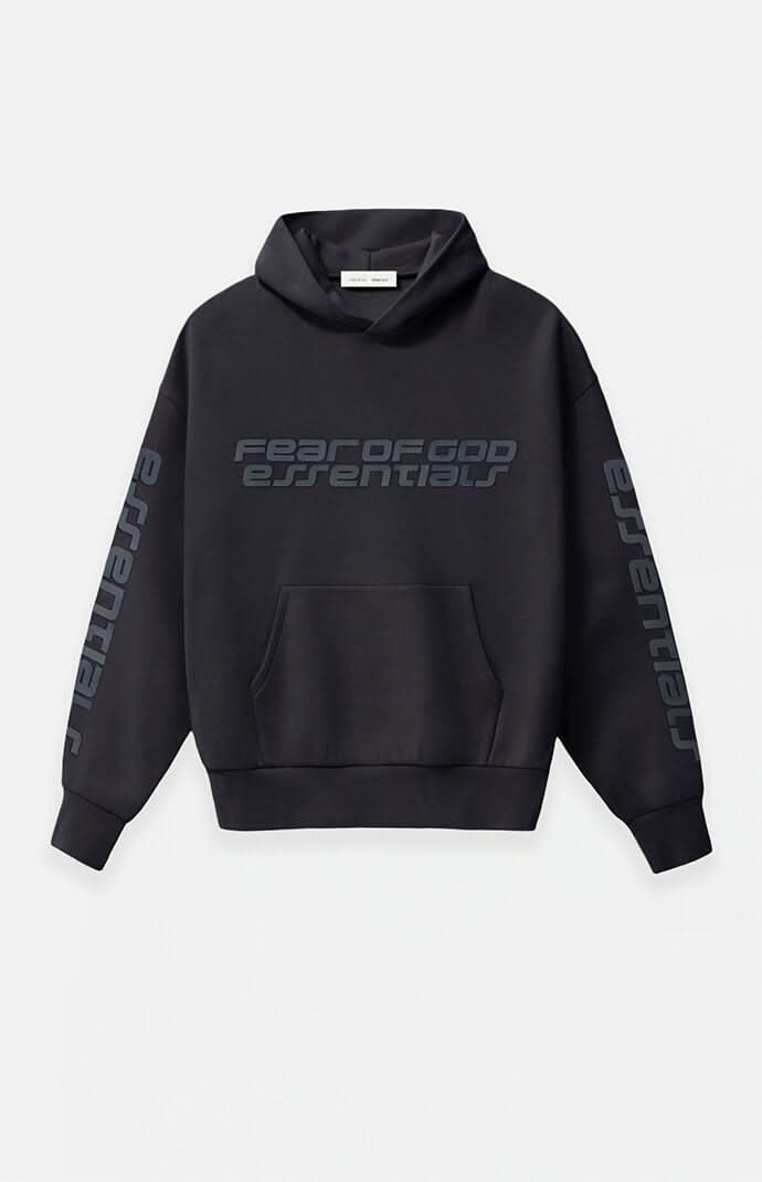 Fear of God Essentials Classic Cropped Hoodie Vintage Black M