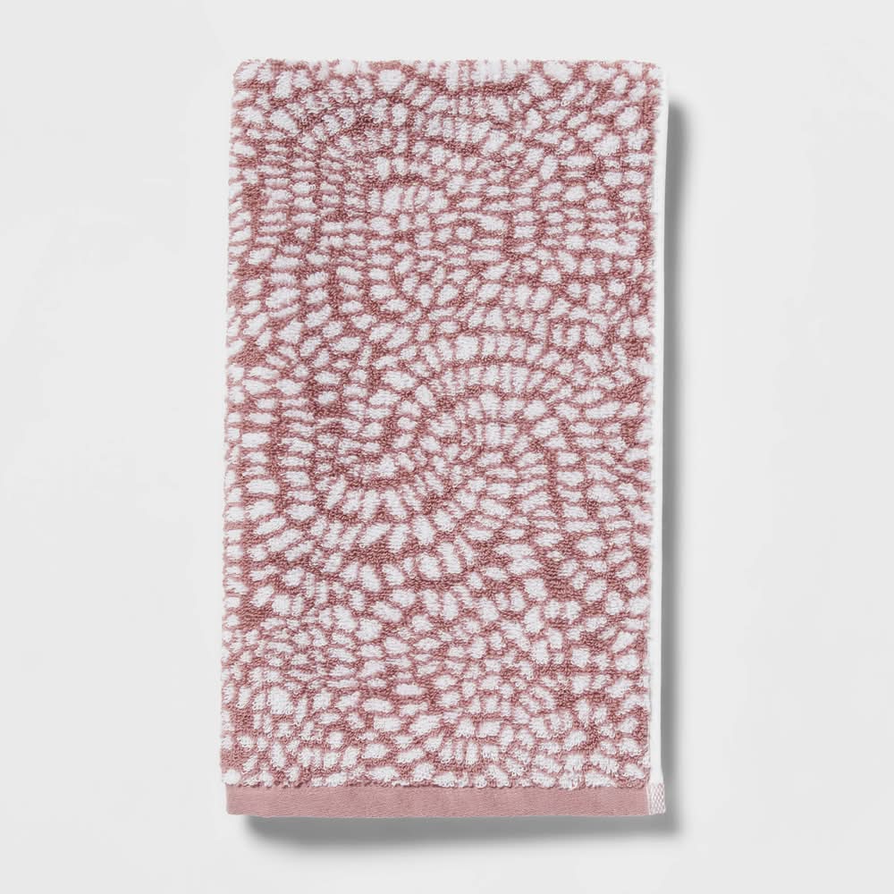Threshold Performance Plus Bath Towel, Mauve Geo