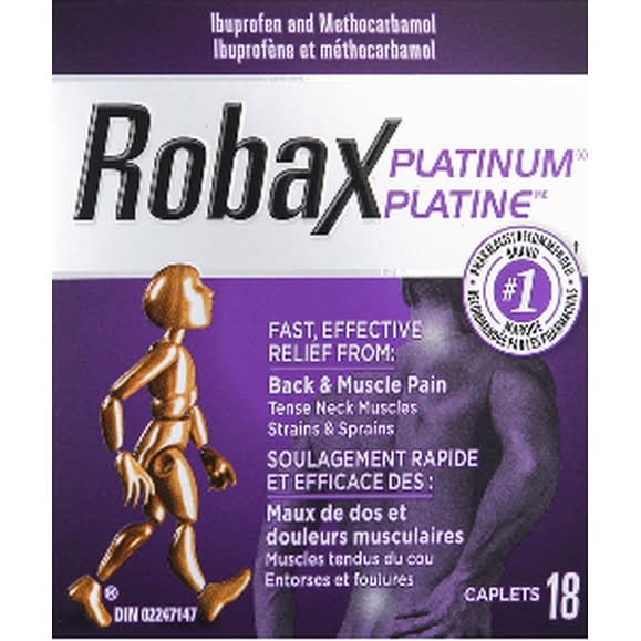 Robax Platinum Back Pain Relief & Muscle Relaxant Caplets (18 ct)