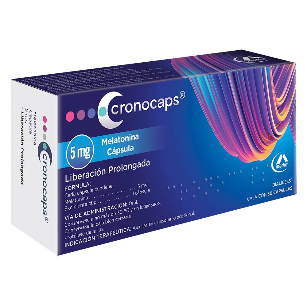 Medix cronocaps melatonina cápsulas 5 mg (30 piezas)