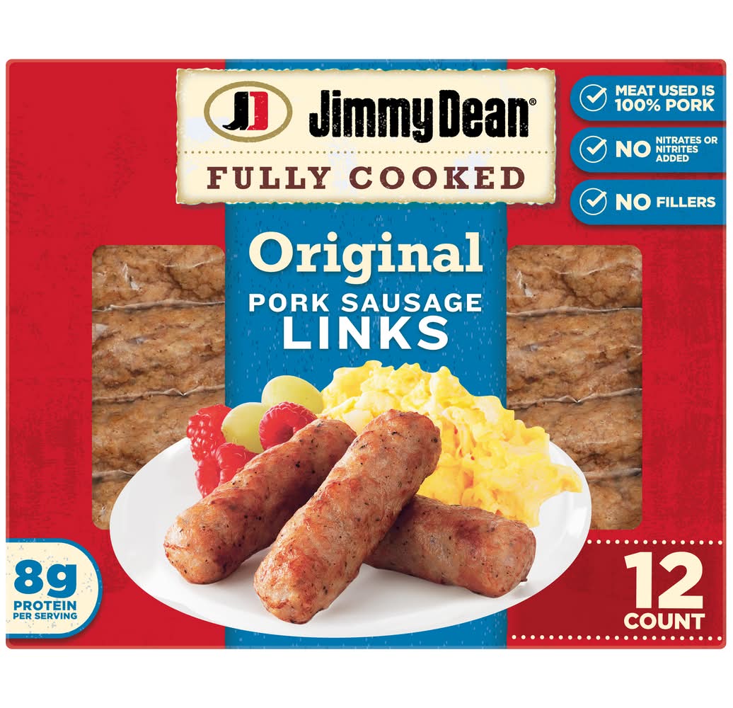 Jimmy Dean Fully Cooked Original Pork Sausage Links (9.6 oz, 12 ct)