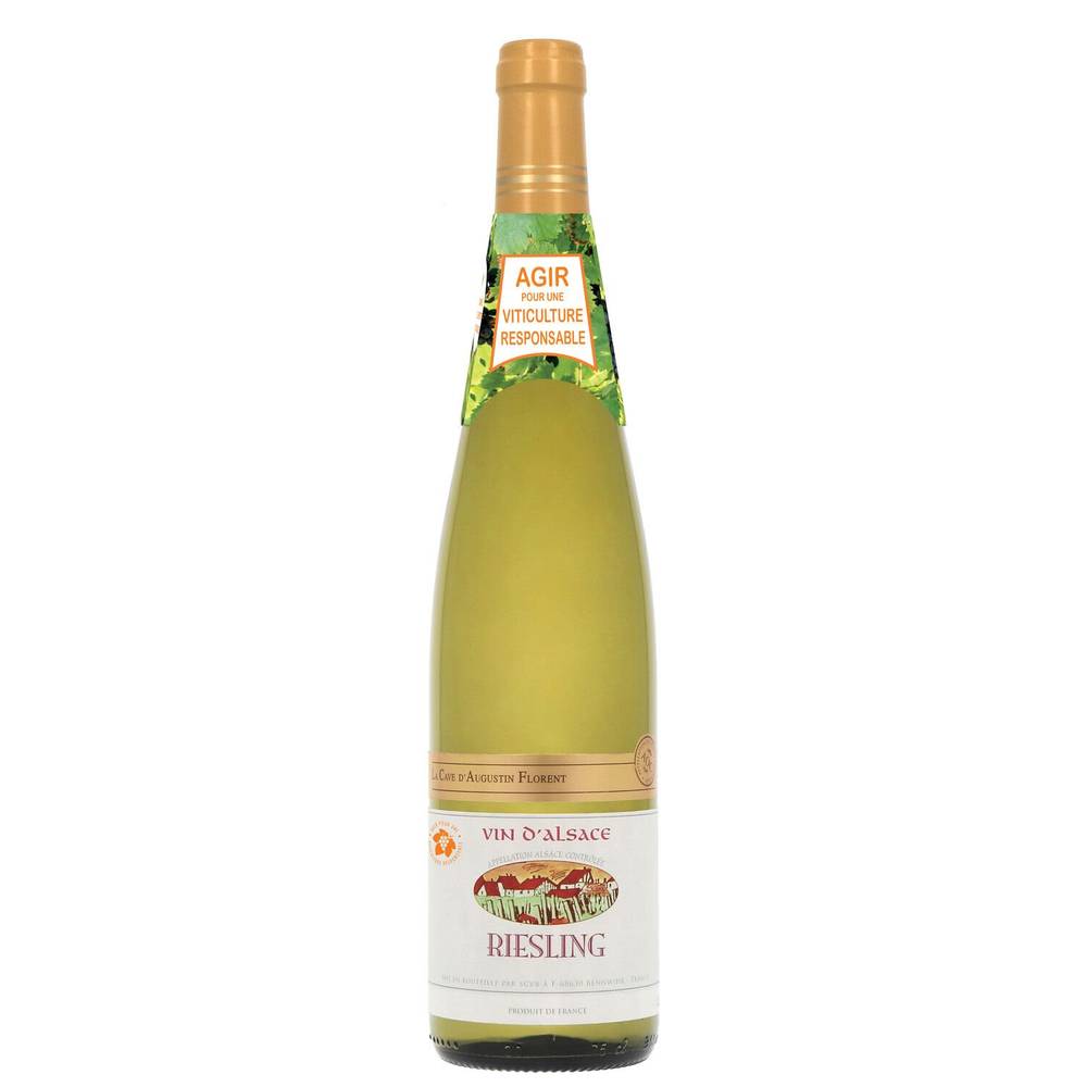 Vin Blanc A.O.P. Alsace Riesling Sec LA CAVE D'AUGUSTIN FLORENT - la bouteille