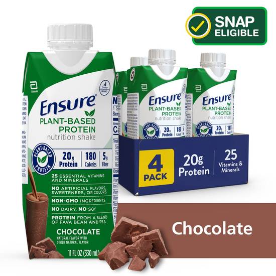 Ensure Plant-Based Protein Nutrition Shake, Chocolate