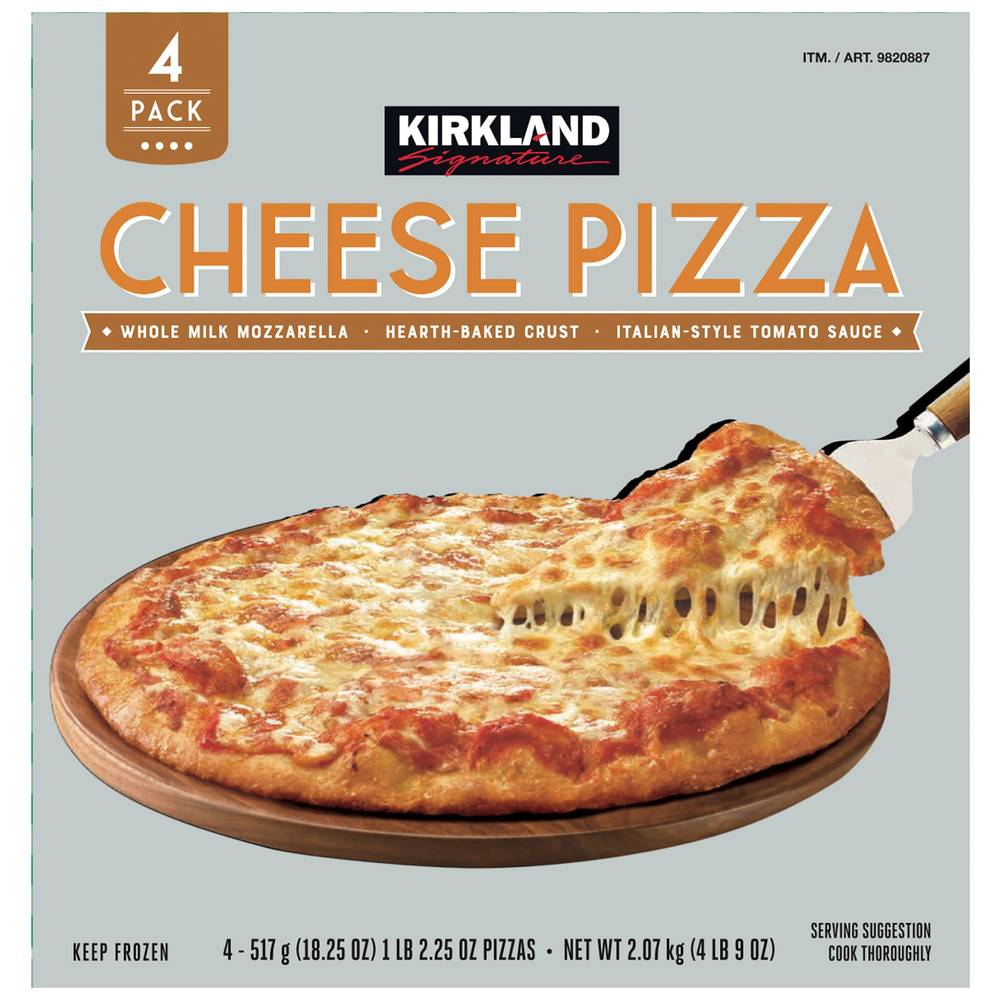 Kirkland Signature Cheese Pizza, 4-count