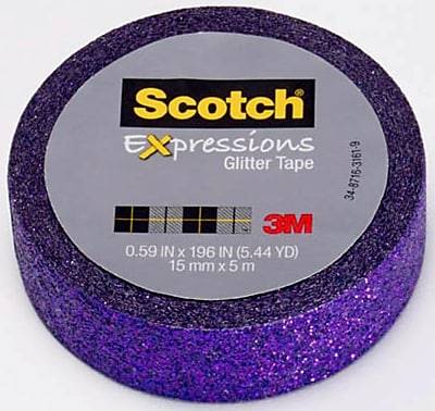 Scotch Expressions Glitter Tape 0.59 X 196 Bright Violet