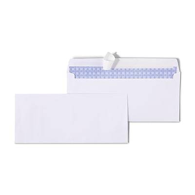 Staples Easyclose Security Tinted Business Envelopes, 4 1/8" X 9 1/2", White (100 ct)