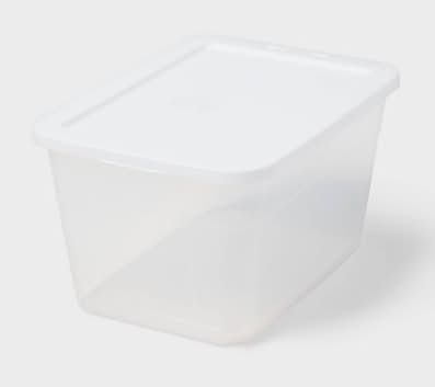 Brightroom Storage Box With Lid, 56 qt, White